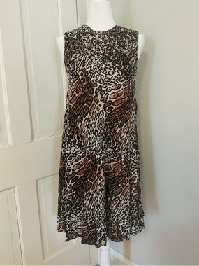Vintage 60’s Eloise Curtis Leopard Print Mod Shift Dress Collector